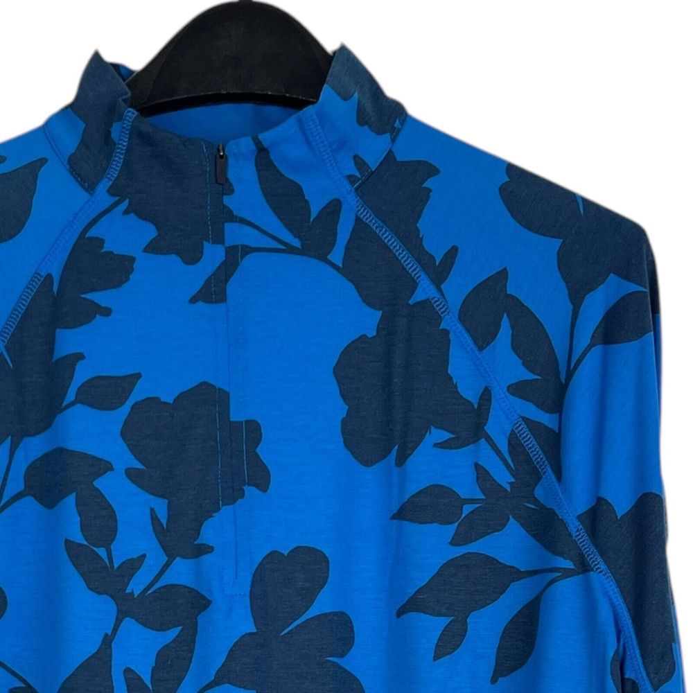 NEW G/Fore Mens M Tonal Floral Luxe Quarter Zip Mid Layer Performance Golf $155